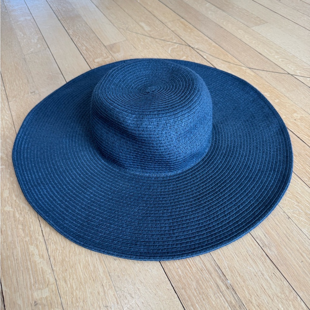 J. Crew Navy Blue Straw Hat